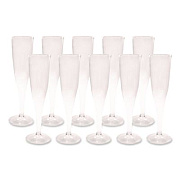 Tablemate Plastic Champagne Glasses, 5 oz, Clear, 10/Pack (0244Z)