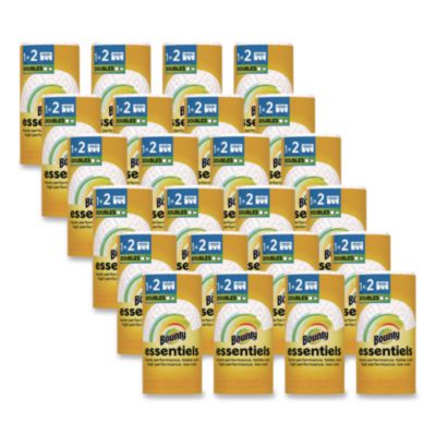 Bounty Essentials Select-A-Size Kitchen Roll Paper Towels, 2-Ply, 108 Sheets/Roll, 24 Rolls/Carton (16540)