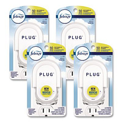 Febreze PLUG Air Freshener Warmer, 2.5" x 3" x 4", Off White, 4/Carton (68232)