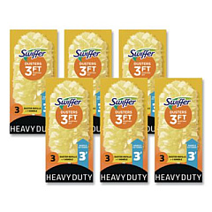 Swiffer Heavy Duty Dusters with Extendable Handle, Plastic Handle Extends to 3 ft, 1 Handle and 3 Dusters/Kit, 6 Kits/Carton (82074CT)