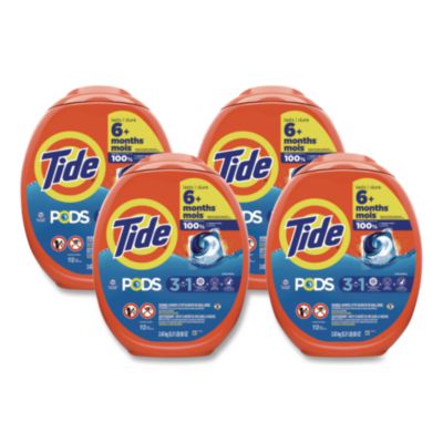 Pods, HE Compatible, Tide Original, 85 oz, 112 Pods/Tub, 4 Tubs/Carton (03243)
