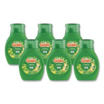 Gain Liquid Laundry Detergent, Original Fresh, 25 oz Bottle, 6/Carton (12783CT)