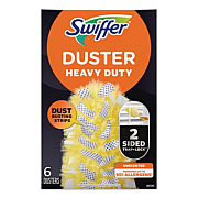 Swiffer Heavy Duty Dusters Refill, Dust Lock Fiber, Yellow, 6/Box (21620BX)