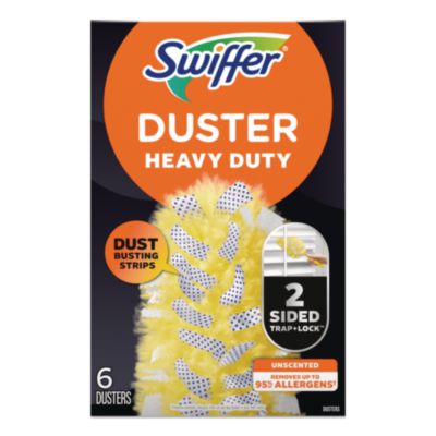 Swiffer Heavy Duty Dusters Refill, Dust Lock Fiber, Yellow, 6/Box (21620BX)