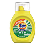 Tide Simply All-In-One Liquid Laundry Detergent, Daybreak Fresh, 25 oz Bottle, 6/Carton (90391)