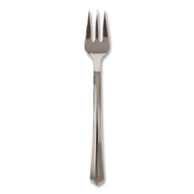 WNA Petite Tasting Fork, Polystyrene, Silver, 400/Carton (RFPFK4)