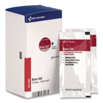 First Aid Only SmartCompliance Refill Burn Gel, 3.5 g Packet, 6/Box (FAE7006)
