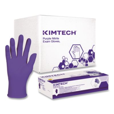 Kimtech PURPLE NITRILE Exam Gloves, Powder-Free, X-Large, 6 mil Thick, 9.5" Long, Purple, 90/Box, 10 Boxes/Carton (55084CT)