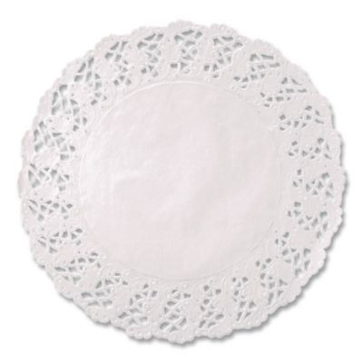 Hoffmaster Kenmore Lace Doilies, Round, 14.5", White, 1,000/Carton (500259)