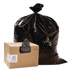 Classic Linear Low-Density Can Liners, 33 gal, 0.63 mil, 33 x 39, Black, 25 Bags/Roll, 10 Rolls/Carton (B40790170)