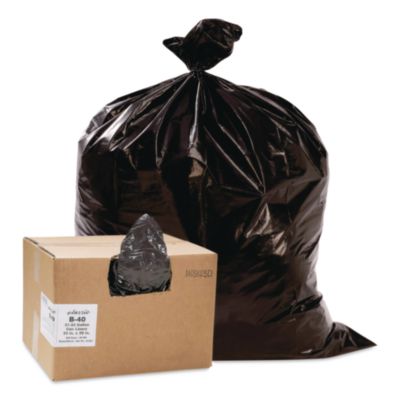 Classic Linear Low-Density Can Liners, 33 gal, 0.63 mil, 33 x 39, Black, 25 Bags/Roll, 10 Rolls/Carton (B40790170)