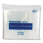 Fantapak Reloc Zippit Plastic Zipper Bags, 6" x 6", Clear, 1,000/Box (MGZ2P0606)