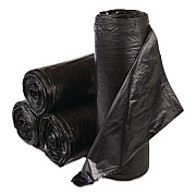 Inteplast Group Low-Density Commercial Can Liners, 30 gal, 0.58 mil, 30" x 36", Black, Interleaved Roll, 25 Bags/Roll, 10 Rolls/Carton (WSL3036HVK)