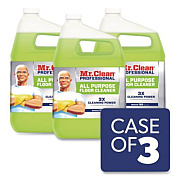 Mr. Clean Finished Floor Cleaner, Lemon Scent, 1 gal Bottle, 3/Carton (02621CT)