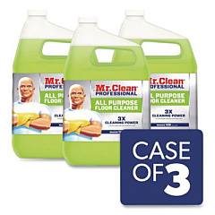 Mr. Clean Finished Floor Cleaner, Lemon Scent, 1 gal Bottle, 3/Carton (02621CT)