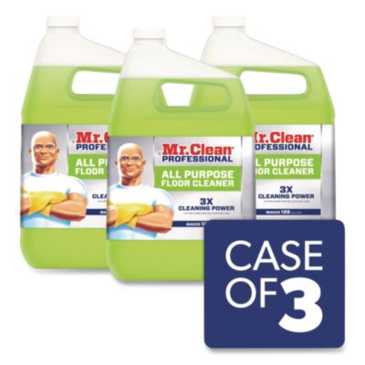 Mr. Clean Finished Floor Cleaner, Lemon Scent, 1 gal Bottle, 3/Carton (02621CT)