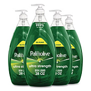Ultra Palmolive Dishwashing Liquid, Ultra Strength, Fresh Scent, 28 oz Bottle, 4/Carton (61054595CT)