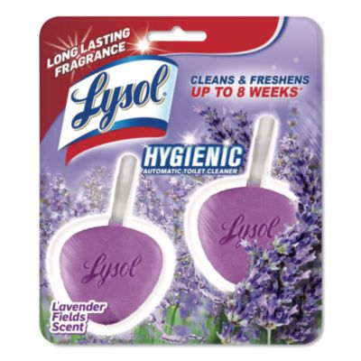 LYSOL Brand Hygienic Automatic Toilet Bowl Cleaner, Cotton Lilac, 2/Pack (83722)