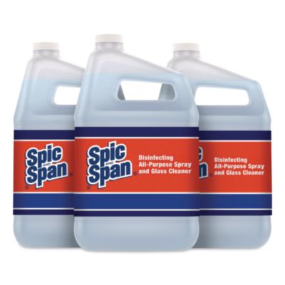 Spic and Span Disinfecting All-Purpose Spray and Glass Cleaner, Fresh Scent, 1 gal Bottle, 3/Carton (58773CT)