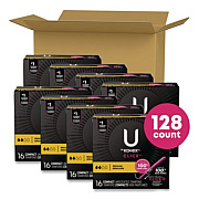 U by Kotex Click Compact Tampons, Regular Absorbency, 16/Pack, 8 Packs/Carton (53445)
