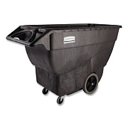 Rubbermaid Commercial 0.75 cu yd Structural Foam Tilt Truck, 600 lb Capacity, Black (1011BLA)