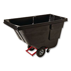 Rubbermaid Commercial 0.5 cu yd BRUTE Rotomolded Tilt Truck, 450 lb Capacity, Black (1304BLA)