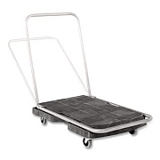 Rubbermaid Commercial Utility-Duty Home/Office Cart, 250 lb Capacity, 20.5 x 32.5, Platform, Black (440000)
