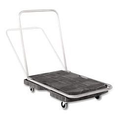 Rubbermaid Commercial Utility-Duty Home/Office Cart, 250 lb Capacity, 20.5 x 32.5, Platform, Black (440000)