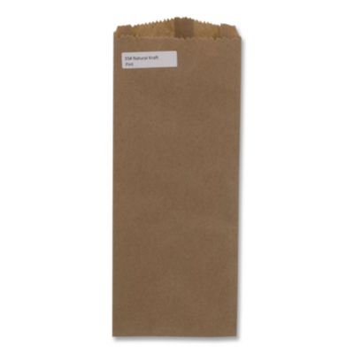 Ross & Wallace Paper Products Grocery Paper Bags, Merchandise Size, 35# Basis Weight, 4 x 2.5 x 11.5, Brown, 500/Bundle (20331500)