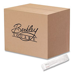 Berkley Square Medium Heavyweight Cutlery Kit, Fork/Knife/Napkin/Pepper/Salt/Spoon, Plastic, White, 250/Carton (1181239)