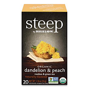 Bigelow steep Tea, Dandelion and Peach, 1.18 oz Tea Bag, 20/Box (17715)
