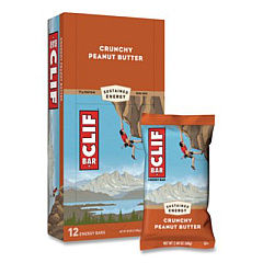 CLIF Bar Energy Bar, Crunchy Peanut Butter, 2.4 oz., 12/Box (50120)