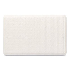 Rubbermaid Commercial Safti-Grip Bath Mats, White Textured Surface, Suction-Cup Backing, 14" x 22.5", 12/Carton (1982724)