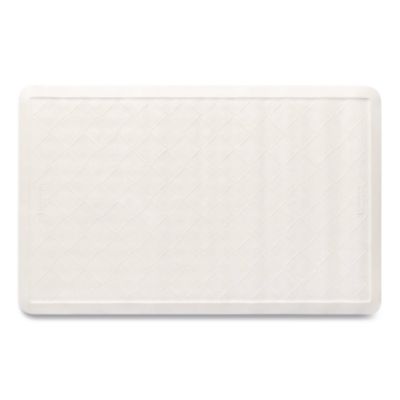 Rubbermaid Commercial Safti-Grip Bath Mats, White Textured Surface, Suction-Cup Backing, 14" x 22.5", 12/Carton (1982724)