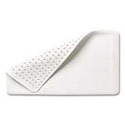 Rubbermaid Commercial Safti-Grip Bath Mats, White Textured Surface, Suction-Cup Backing, 16" x 28" (1982726)