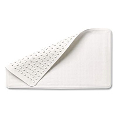 Rubbermaid Commercial Safti-Grip Bath Mats, White Textured Surface, Suction-Cup Backing, 16" x 28" (1982726)