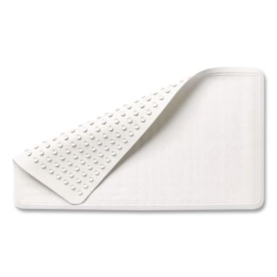 Rubbermaid Commercial Safti-Grip Bath Mats, White Textured Surface, Suction-Cup Backing, 16" x 28" (1982726)
