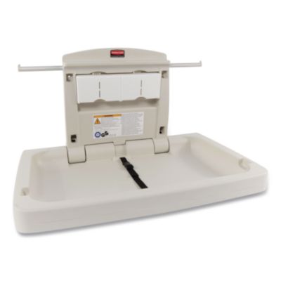 Rubbermaid Commercial Sturdy Station 2 Baby Changing Table, 33.5 x 21.5, Platinum (781888)