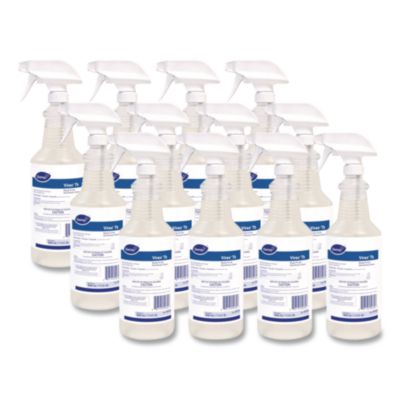 Diversey Virex TB Disinfectant Cleaner, Lemon Scent, Liquid, 32 oz Bottle, 12/Carton (04743)