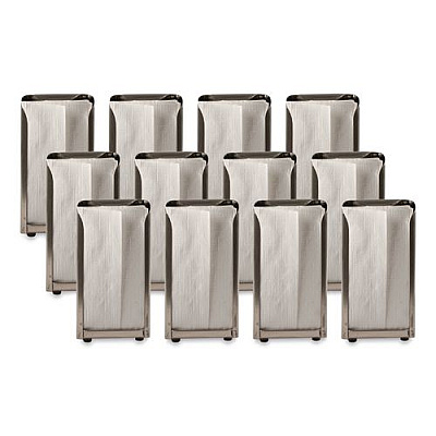 Venue Classic Tabletop Napkin Dispenser, 4.5 x 4.5 x 6, Stainless Steel, 12/Carton (H985XCT)
