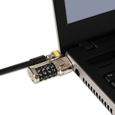 Kensington ClickSafe Combination Laptop Lock, 6ft Steel Cable, Black (64697)