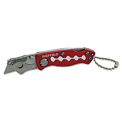 Great Neck Sheffield Mini Lockback Knife, 1 Utility Blade, Red (58116)