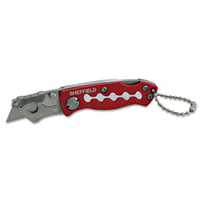 Great Neck Sheffield Mini Lockback Knife, 1 Utility Blade, Red (58116)