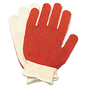 North Safety Smitty Nitrile Palm Coated Gloves, White/Red, Medium, 12 Pairs (811162M)