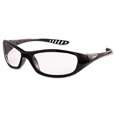 KleenGuard Hellraiser Safety Glasses, Black Full Frame, Clear Dual Antifog Hard Coat Scratch Resistant Lens (20539)
