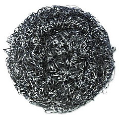 Kurly Kate Stainless Steel Scrubbers, Large, 4 x 4, Steel Gray, 12 Scrubbers/Pack, 6 Packs/Carton (756)
