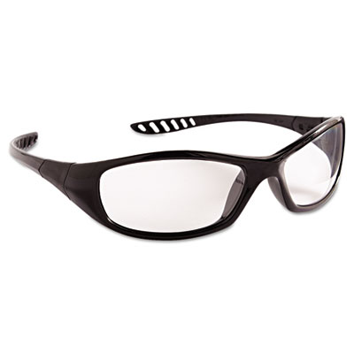 KleenGuard Hellraiser Safety Glasses, Black Full Frame, Clear Dual Anti-Fog Lens (28615)