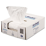 Inteplast Group Ice Bucket Liner Bags, 96 oz, 12" x 12", Clear, 1,000/Carton (BLR121206)