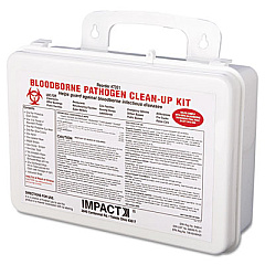 Impact Bloodborne Pathogen Cleanup Kit, Osha Compliant, Plastic Case (7351)