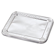 HFA Steam Pan Foil Lids, Fits Half-Size Pan, 30 Gauge, 12.27 x 10.44, 100/Carton (204930)